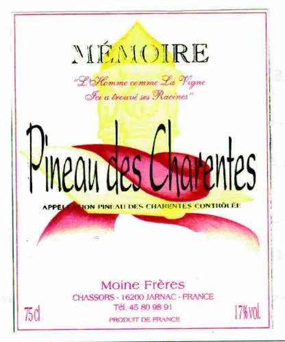 Memoire "L'homme Comme La Vigne Ici A Trouve Ses Racines" est une marque déposée par LES FRERES MOINE