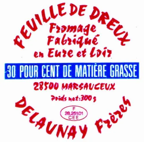 Feuille De Dreux Delaunay Freres est une marque déposée par FROMAGERIE D ORVAL
