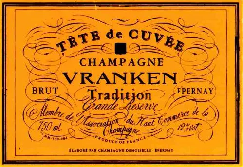 Tete De Cuvee Vranken est une marque déposée par VRANKEN-POMMERY MONOPOLE