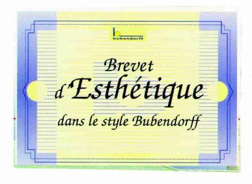 Brevet D'esthetique Dans Le Style Bubendorff est une marque déposée par BUBENDORFF SAS (A ASSOCIE UNIQUE)