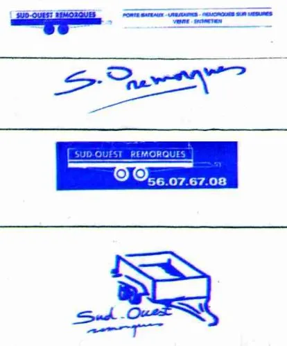 S.o. Remorques Sud Ouest Remorques est une marque déposée par SUD OUEST REMORQUES