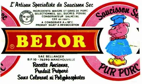 L'artisan Specialiste Du Saucisson Sec Belor est une marque déposée par SOC DES ANCIENS ETS BELLANGER