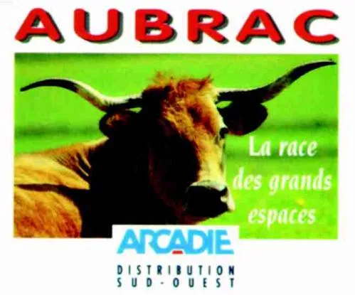 Aubrac La Race Des Grands Espaces Arcadie Distribution Sud - Ouest est une marque déposée par ARCADIE SUD OUEST