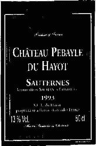 Chateau Pebayle Du Hayot est une marque déposée par SOC DES VIGNOBLES DU HAYOT