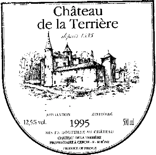 Chateau De La Terriere Depuis 1535 est une marque déposée par SCEA DES DEUX CHATEAUX