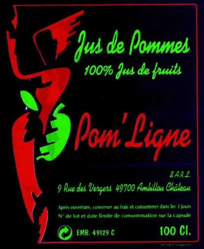 Pom'ligne 100% Jus De Fruit est une marque déposée par POM'LIGNE