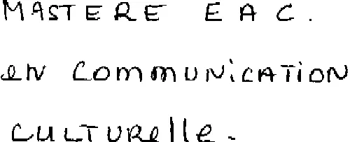 Mastere E.a.c. En Communication Culturelle est une marque déposée par GROUPE EAC - ING (EAC)
