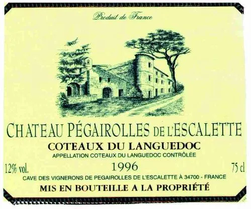 Chateau Pegairolles De L'escalette est une marque déposée par SCA VIGNERONS PEGAIROLLES