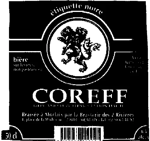 Coreff Etiquette Noire Biere Ambree De Fermentation Haute est une marque déposée par COREFF