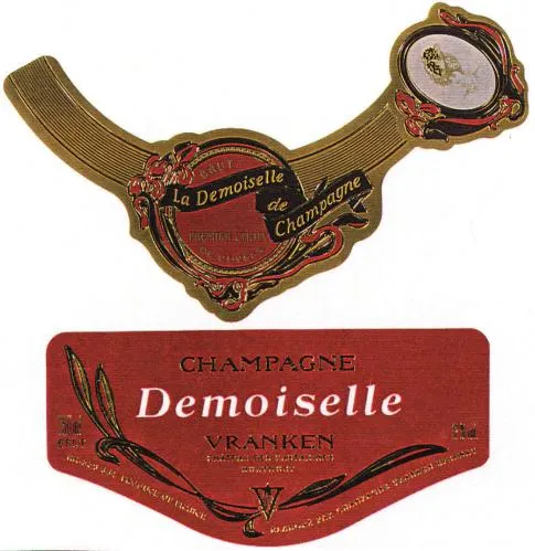 Champagne Vranken Demoiselle La Demoiselle De Champagne est une marque déposée par VRANKEN-POMMERY PRODUCTION (Vranken Pommery)