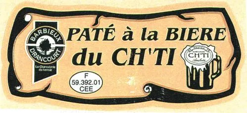 Pate A La Biere Du Ch'ti est une marque déposée par C.A.C. SOCIETE DE CONSEILS EN ACHATS DE CONSOMMABLES (CHARCUTERIE DU TERROIR)