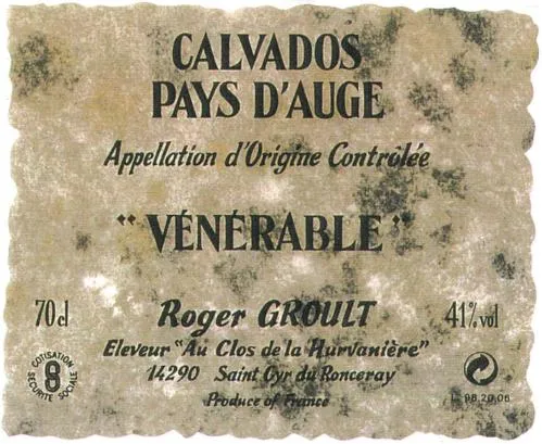 " Venerable " Roger Groult est une marque déposée par CALVADOS ROGER GROULT SA