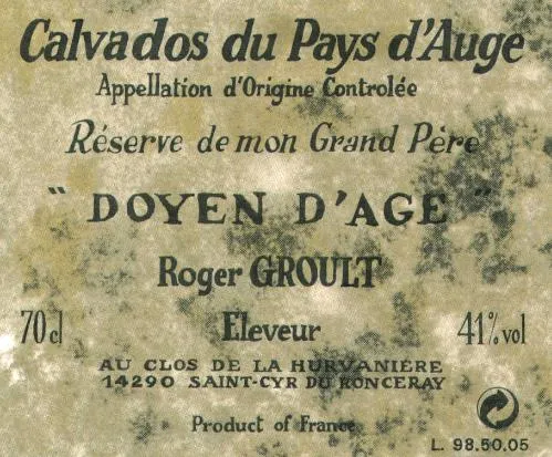 Reserve De Mon Grand Père " Doyen D'age " est une marque déposée par CALVADOS ROGER GROULT SA