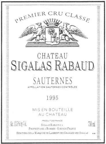 Chateau Sigalas Rabaud est une marque déposée par SIGALAS RABAUD SA