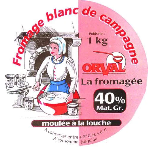 Fromage Blanc De Campagne Orval La Fromagee Moulee A La Louche est une marque déposée par FROMAGERIE D ORVAL
