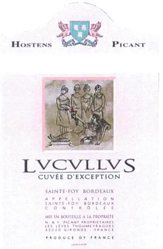 Hostens Picant Lucullus Cuvee D'exception est une marque déposée par SCEA CHATEAU HOSTENS-PICANT