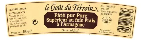 Le Goût Du Terroir est une marque déposée par CONSERVERIE DU SUD