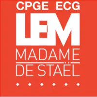 Voici le logo de la marque LYCEE GENERAL MADAME DE STAEL qui représente son identité graphique.
