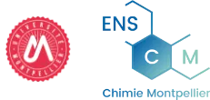 Voici le logo de la marque ECOLE NATIONALE SUPERIEURE DE CHIMIE DE MONTPELLIER qui représente son identité graphique.