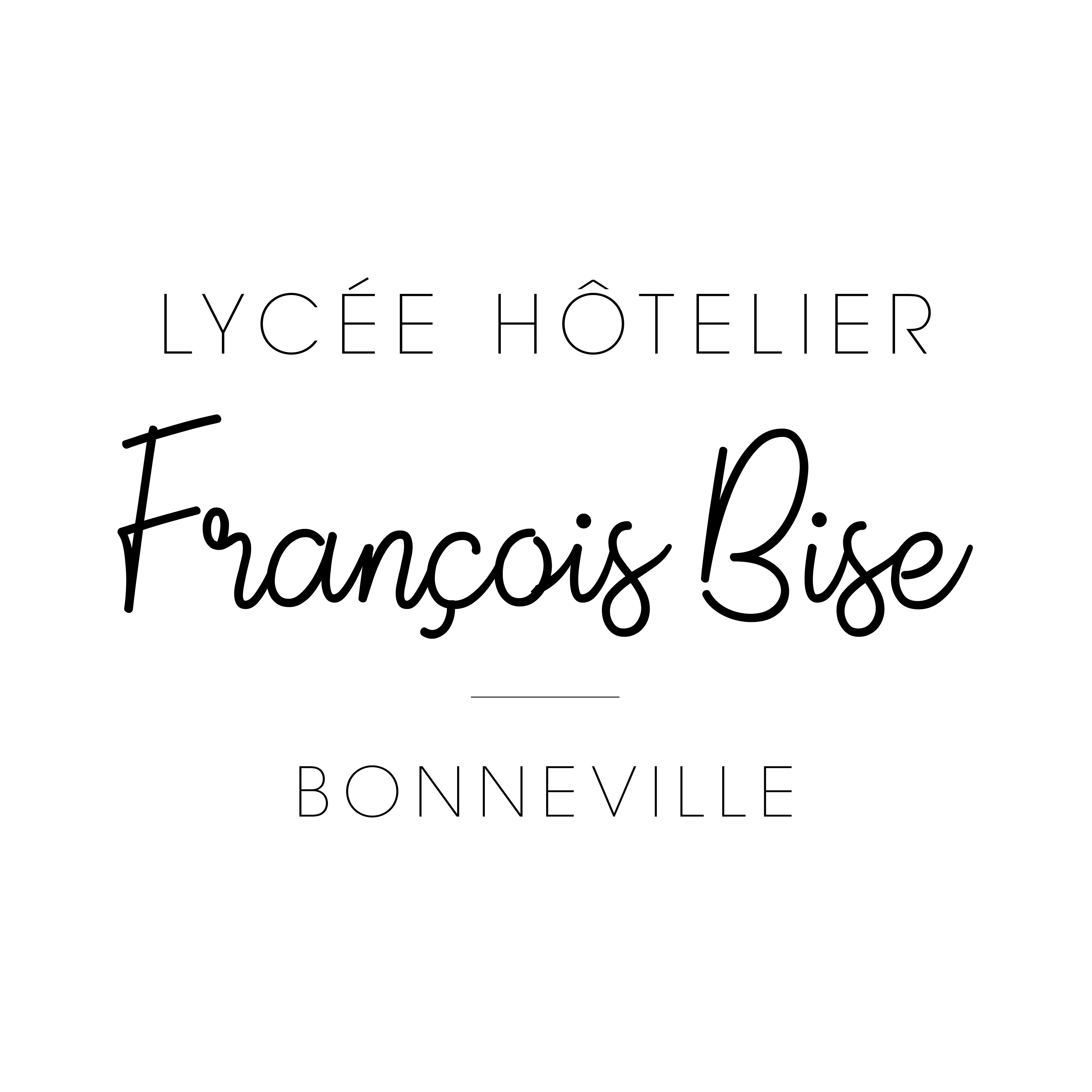 Voici le logo de la marque LYCEE PROFESSIONNEL HOTELIER F.BISE qui représente son identité graphique.