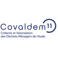 Voici le logo de la marque COLLECTE ET VALORISATION DES DECHETS MENAGERS DE L'AUDE (COVALDEM 11) qui représente son identité graphique.