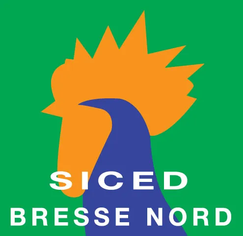 Voici le logo de la marque SI DE COLLECTE ET D'ELIMINATION DES DECHETS DE BRESSE NORD (SICED) qui représente son identité graphique.