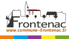 Voici le logo de la marque COMMUNE DE FRONTENAC qui représente son identité graphique.