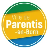 Voici le logo de la marque COMMUNE DE PARENTIS EN BORN qui représente son identité graphique.