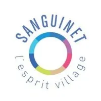 Voici le logo de la marque COMMUNE DE SANGUINET qui représente son identité graphique.