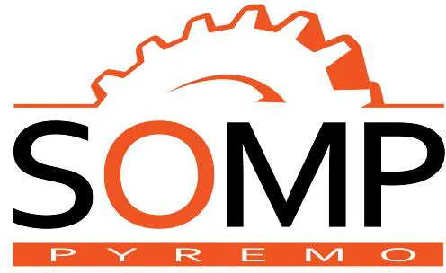 Voici le logo de la marque SUD-OUEST MACHINES PRECISION (SOMP) qui représente son identité graphique.