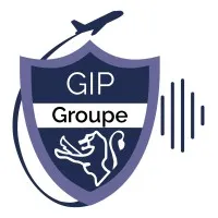 Voici le logo de la marque GIP AVIATION (GIP) qui représente son identité graphique.