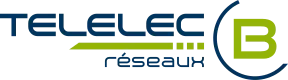 Voici le logo de la marque TELELEC RESEAUX qui représente son identité graphique.