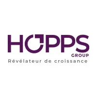 Voici le logo de la marque HOPPS GROUP qui représente son identité graphique.