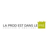 Voici le logo de la marque LA PROD EST DANS LE PRE qui représente son identité graphique.