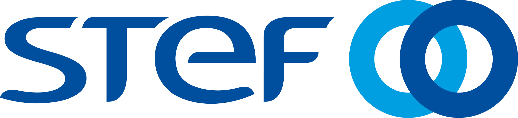 Voici le logo de la marque STEF TRANSPORT LE MANS qui représente son identité graphique.