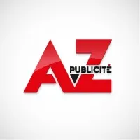 Voici le logo de la marque AZ PUBLICITE qui représente son identité graphique.
