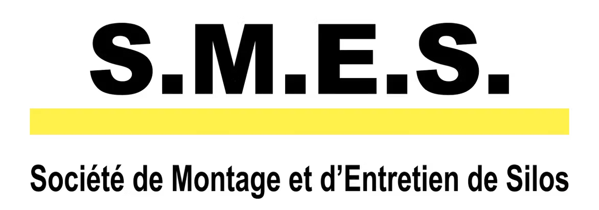 Voici le logo de la marque SMES SOCIETE DE MONTAGE ET D'ENTRETIEN DE SILOS qui représente son identité graphique.