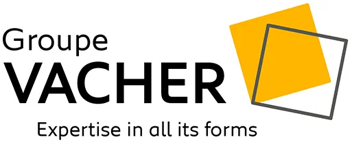 Voici le logo de la marque A.B.C.FORMES (Groupe Vacher) qui représente son identité graphique.