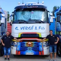 Voici le logo de la marque TRANSPORTS GEORGES VERGE qui représente son identité graphique.