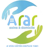 Voici le logo de la marque ARAR SOINS A DOMICILE (ARAR SAD) qui représente son identité graphique.