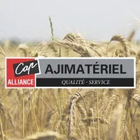 Voici le logo de la marque AJIMATERIEL qui représente son identité graphique.