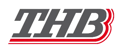 Voici le logo de la marque T.H.B. qui représente son identité graphique.