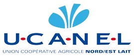 Voici le logo de la marque UNION COOP AGRICOLES NORD EST LAIT qui représente son identité graphique.