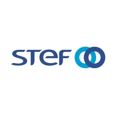 Voici le logo de la marque STEF TRANSPORT CAVAILLON qui représente son identité graphique.