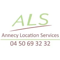 Voici le logo de la marque ANNECY LOCATION SERVICES qui représente son identité graphique.