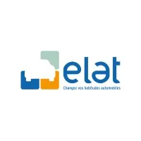 Voici le logo de la marque EUROPEENNE LOCATION AUTOMOBILE TROSSET (ELAT) qui représente son identité graphique.