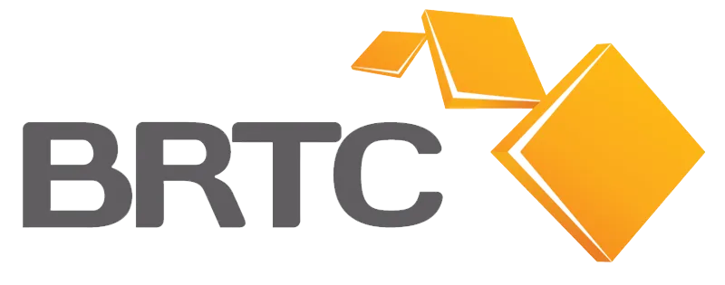 Voici le logo de la marque B R T C qui représente son identité graphique.
