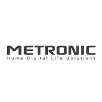 Voici le logo de la marque METRONIC qui représente son identité graphique.