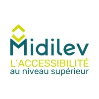 Voici le logo de la marque MIDILEV qui représente son identité graphique.