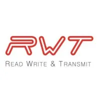 Voici le logo de la marque READ WRITE AND TRANSMIT (RWT) qui représente son identité graphique.